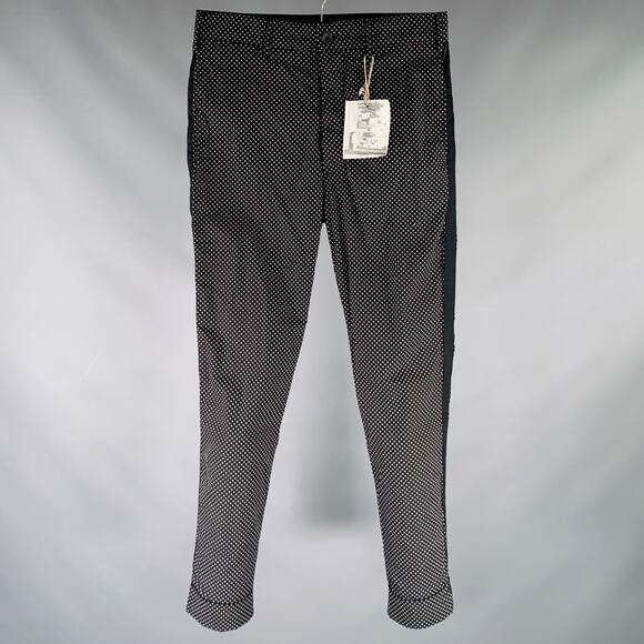 ENGINEERED GARMENTS Size 30 Black White Polka Dot Cotton Zip Fly Dress Pants - Picture 1 of 6